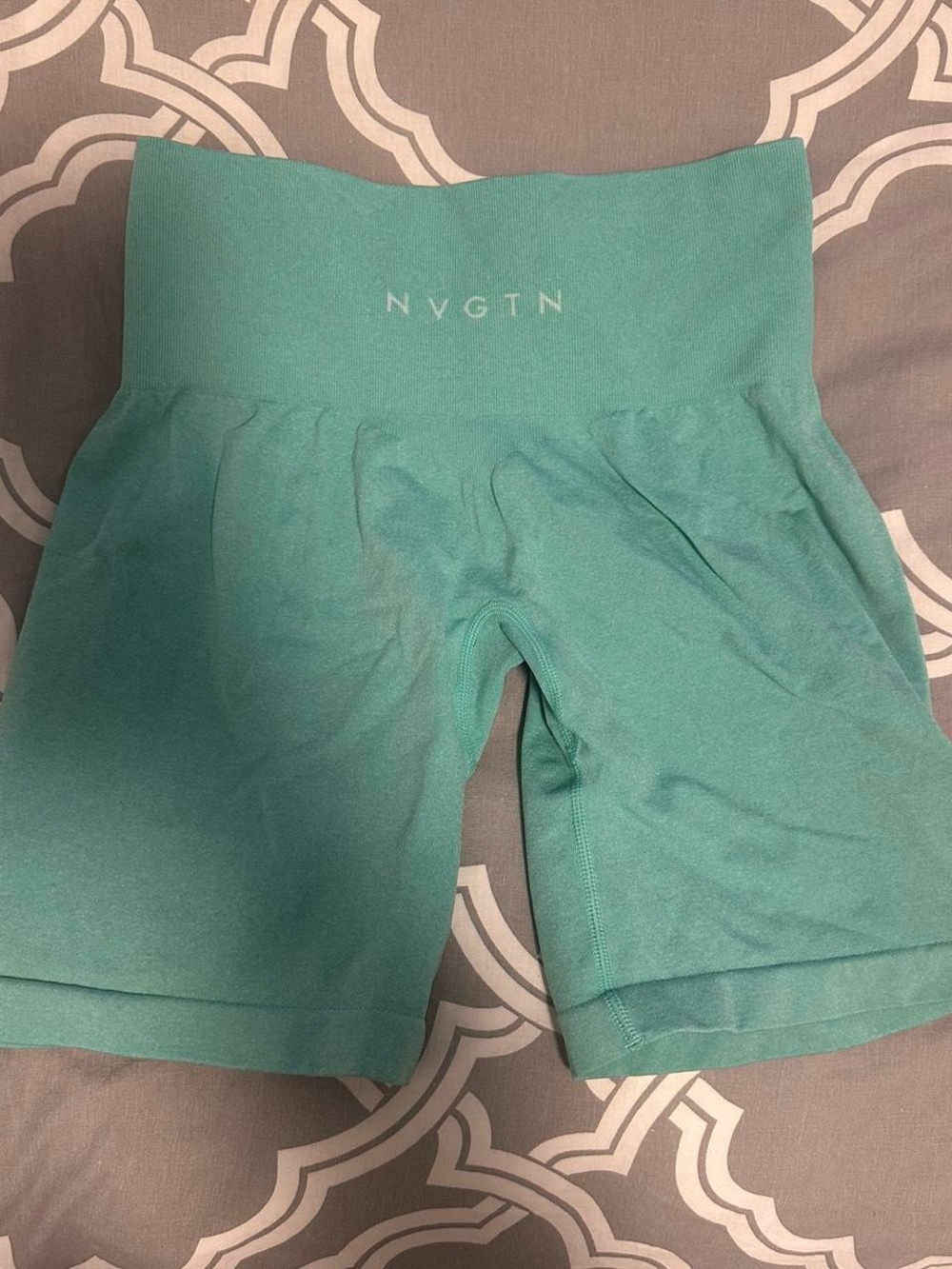 NVGTN Women's High-Waist Mint Teal Bike Shorts